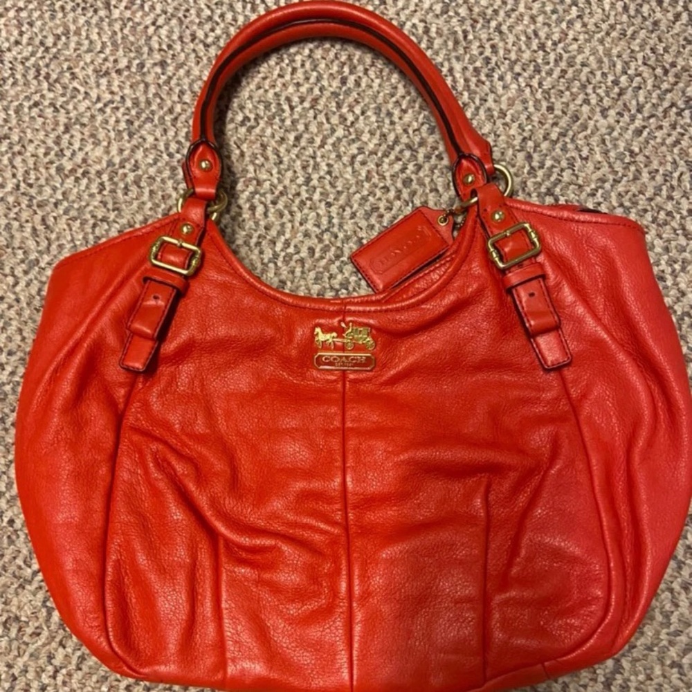 Coach Red Leather Bag